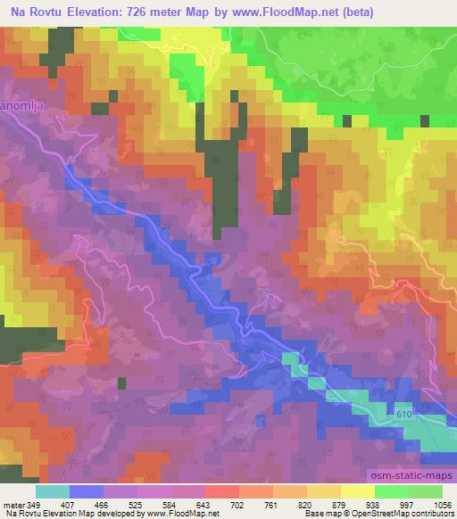 Na Rovtu,Slovenia Elevation Map