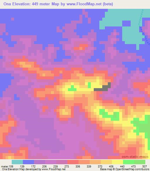 Ona,Eritrea Elevation Map