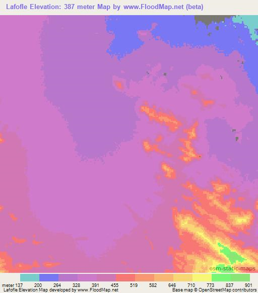 Lafofle,Eritrea Elevation Map