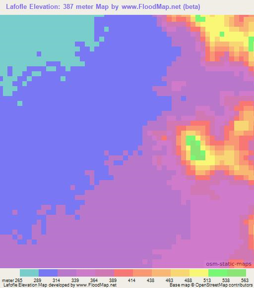 Lafofle,Eritrea Elevation Map