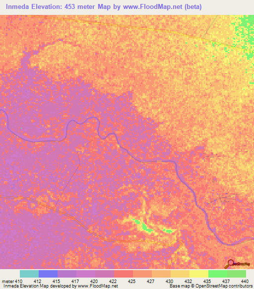 Inmeda,Ethiopia Elevation Map