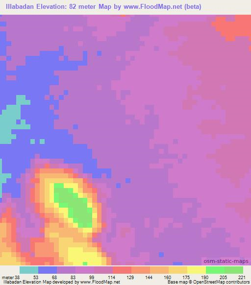 Illabadan,Eritrea Elevation Map