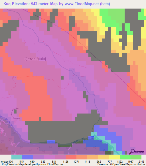 Kuq,Albania Elevation Map