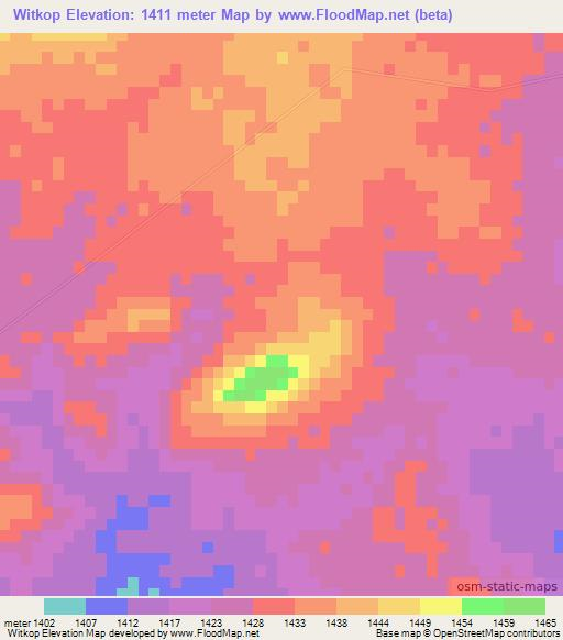 Witkop,Namibia Elevation Map