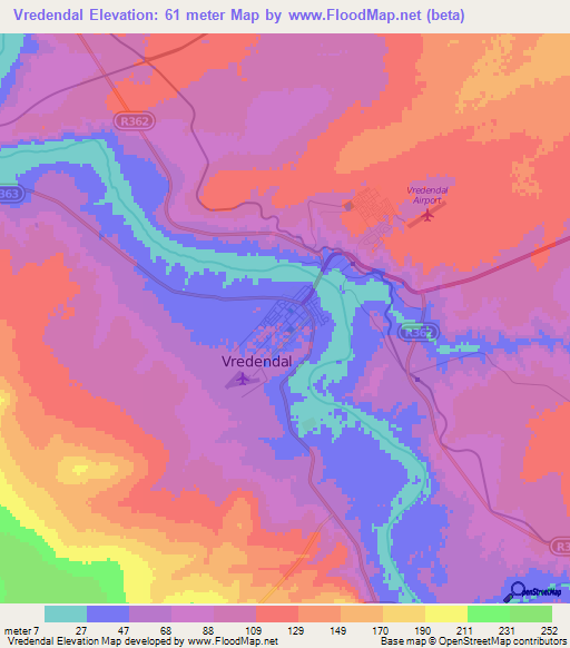 Vredendal,South Africa Elevation Map