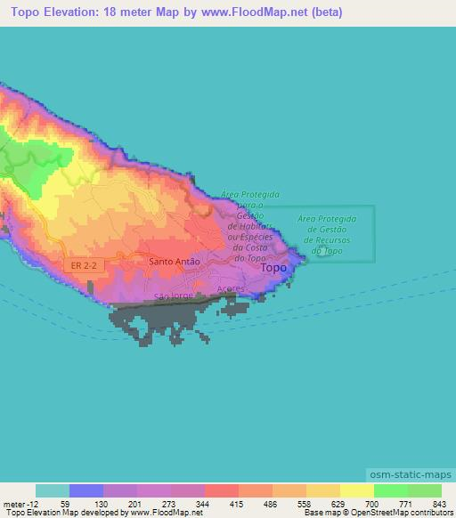 Topo,Portugal Elevation Map