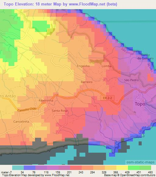 Topo,Portugal Elevation Map