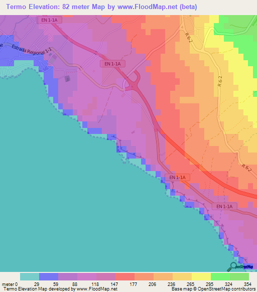 Termo,Portugal Elevation Map