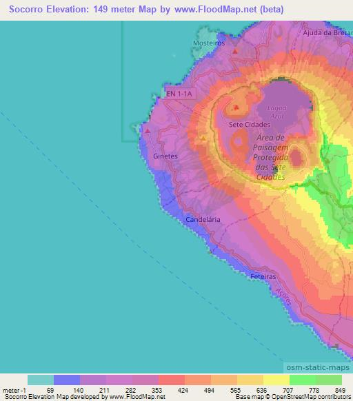 Socorro,Portugal Elevation Map