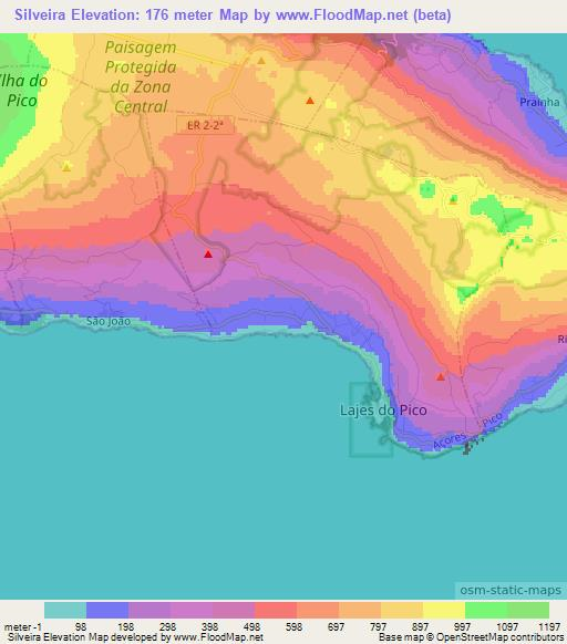 Silveira,Portugal Elevation Map