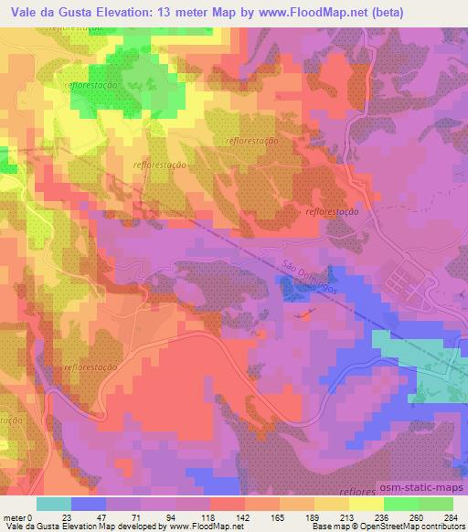 Vale da Gusta,Cape Verde Elevation Map