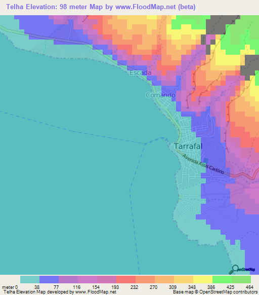 Telha,Cape Verde Elevation Map