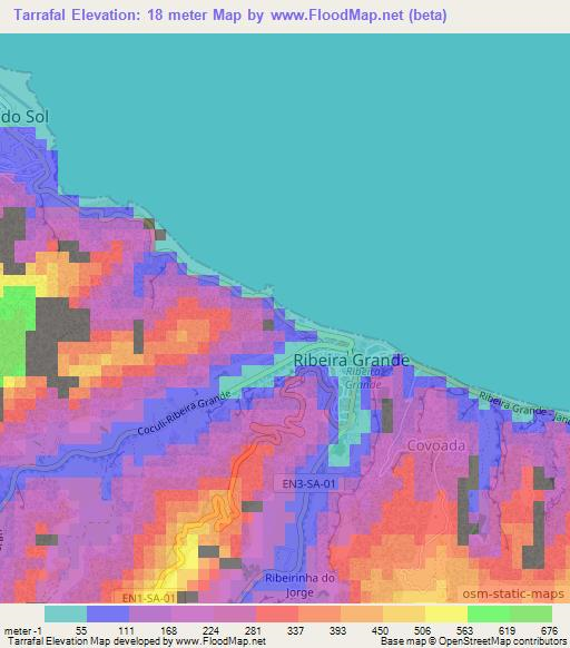 Tarrafal,Cape Verde Elevation Map