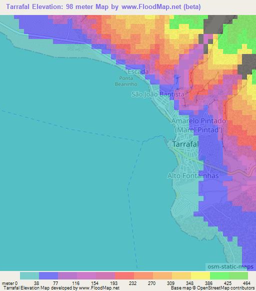 Tarrafal,Cape Verde Elevation Map