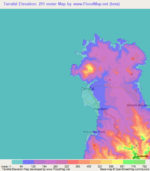 Tarrafal,Cape Verde Elevation Map