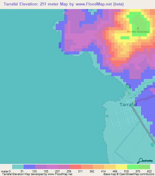 Tarrafal,Cape Verde Elevation Map