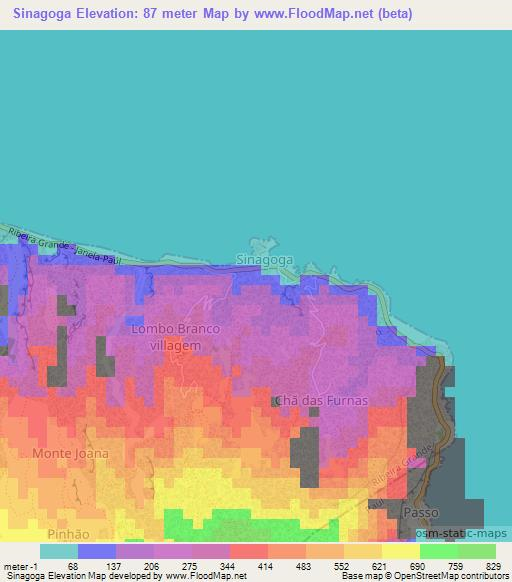 Sinagoga,Cape Verde Elevation Map