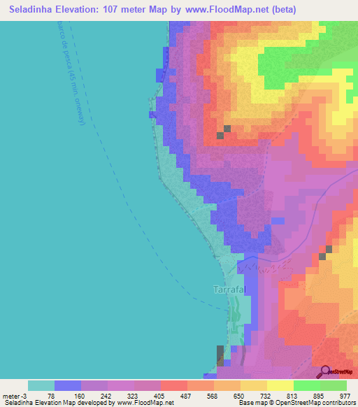 Seladinha,Cape Verde Elevation Map