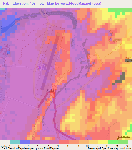 Rabil,Cape Verde Elevation Map