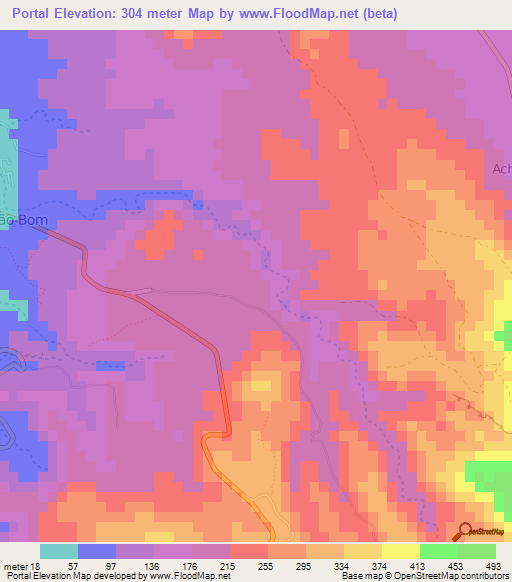 Portal,Cape Verde Elevation Map