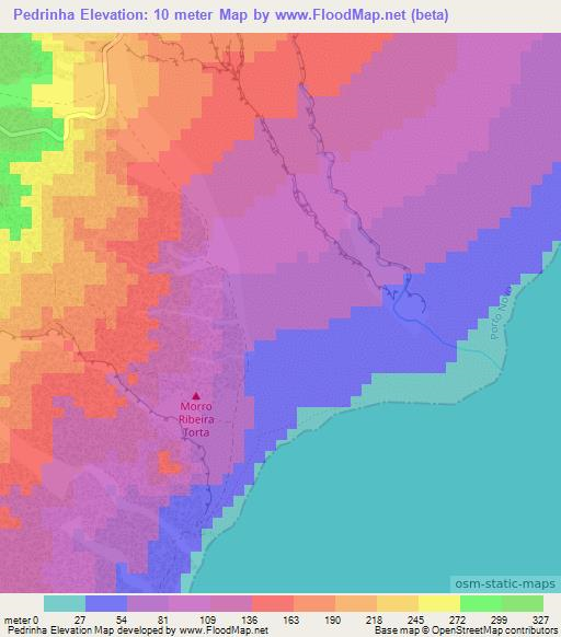 Pedrinha,Cape Verde Elevation Map