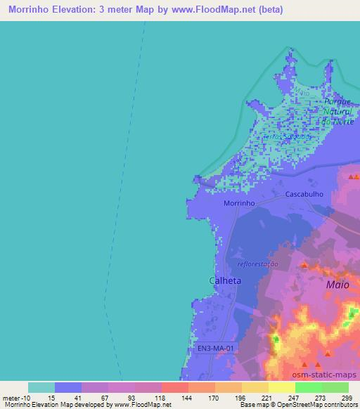 Morrinho,Cape Verde Elevation Map