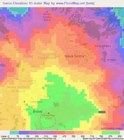 Garca,Cape Verde Elevation Map