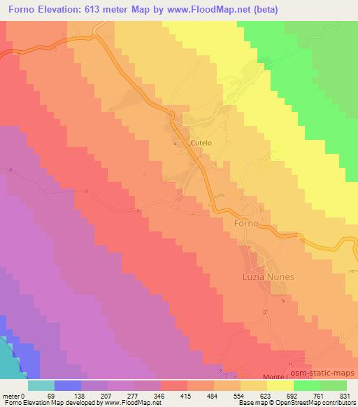 Forno,Cape Verde Elevation Map