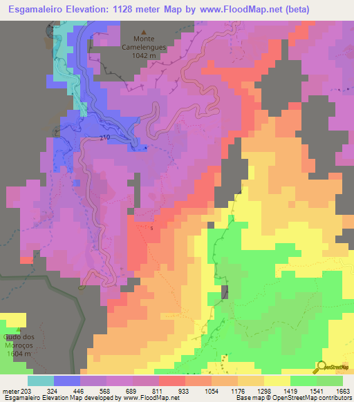 Esgamaleiro,Cape Verde Elevation Map