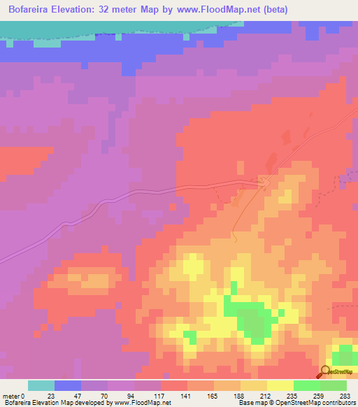 Bofareira,Cape Verde Elevation Map