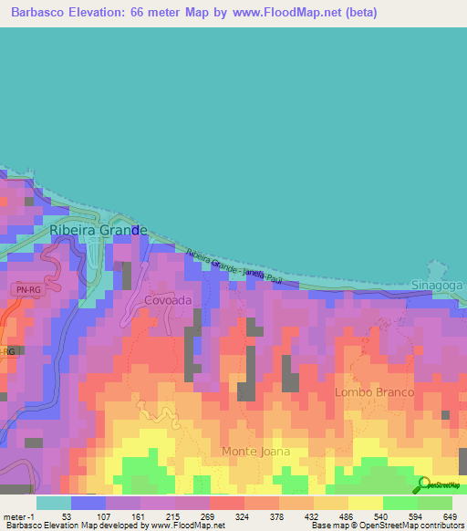 Barbasco,Cape Verde Elevation Map