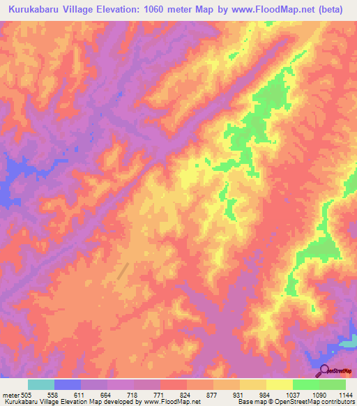 Elevation of Kurukabaru Village,Guyana Elevation Map, Topography, Contour