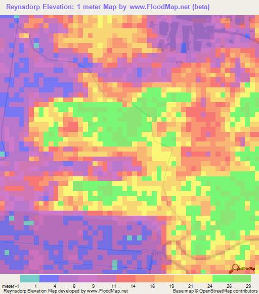 Reynsdorp,Suriname Elevation Map