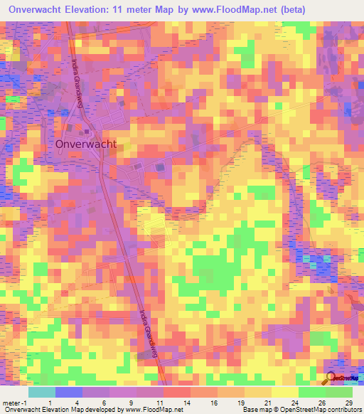 Onverwacht,Suriname Elevation Map