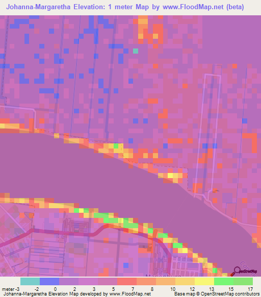 Johanna-Margaretha,Suriname Elevation Map