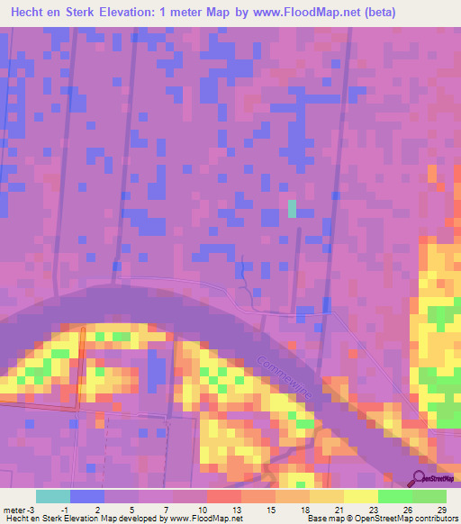 Hecht en Sterk,Suriname Elevation Map