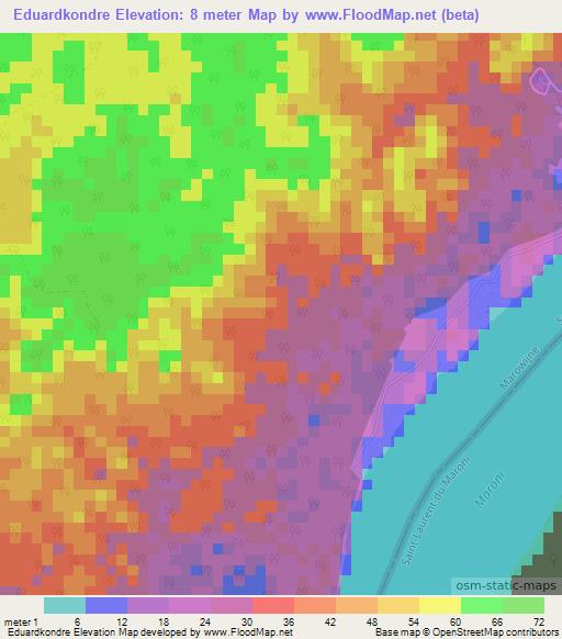 Eduardkondre,Suriname Elevation Map