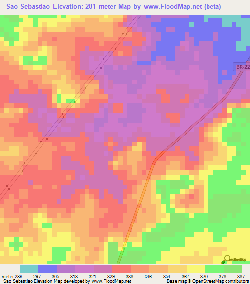 Sao Sebastiao,Brazil Elevation Map