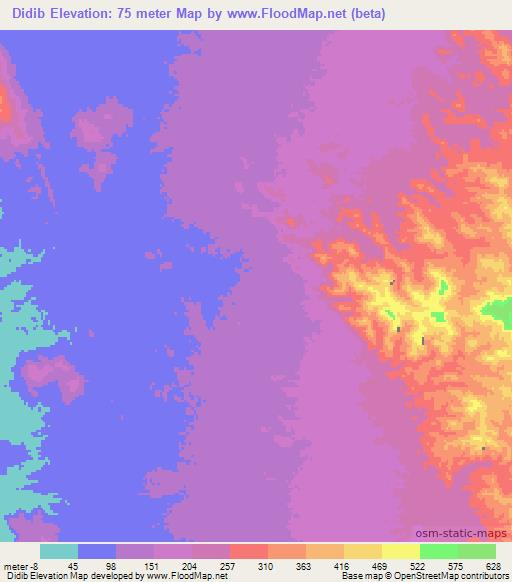 Didib,Eritrea Elevation Map