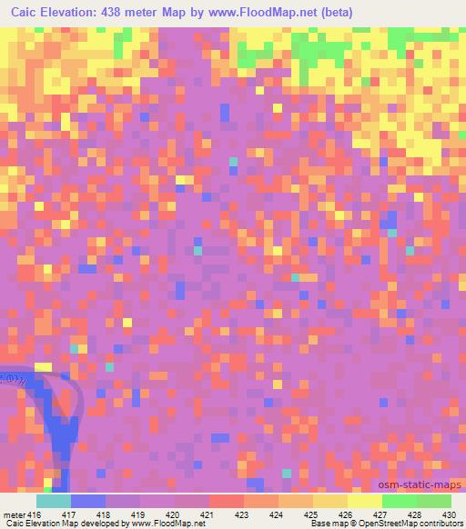 Caic,Ethiopia Elevation Map