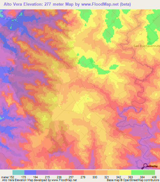 Elevation of Alto Vera,Paraguay Elevation Map, Topography, Contour