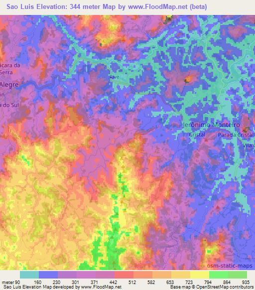 Elevation of Sao Luis,Brazil Elevation Map, Topography, Contour