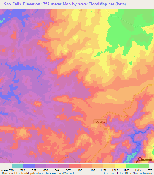 Elevation of Sao Felix,Brazil Elevation Map, Topography, Contour