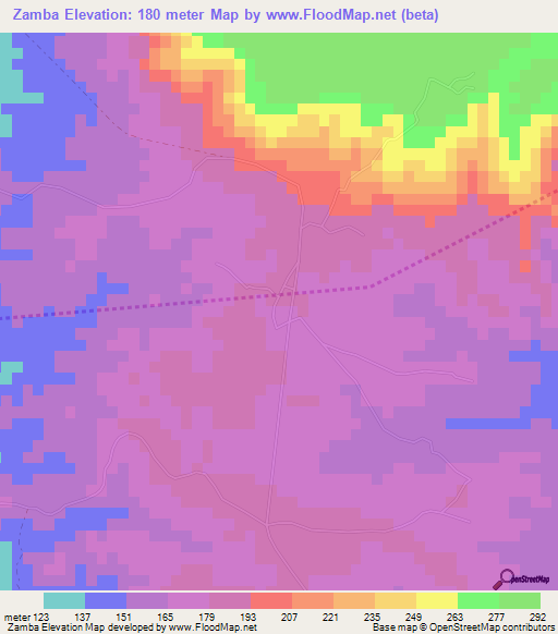 Zamba,Dominican Republic Elevation Map