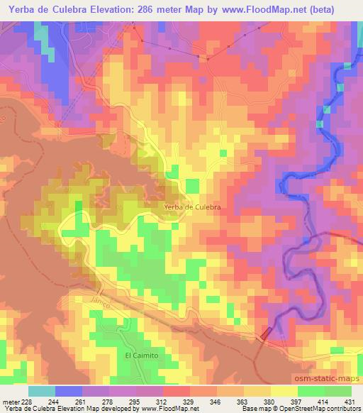 Yerba de Culebra,Dominican Republic Elevation Map