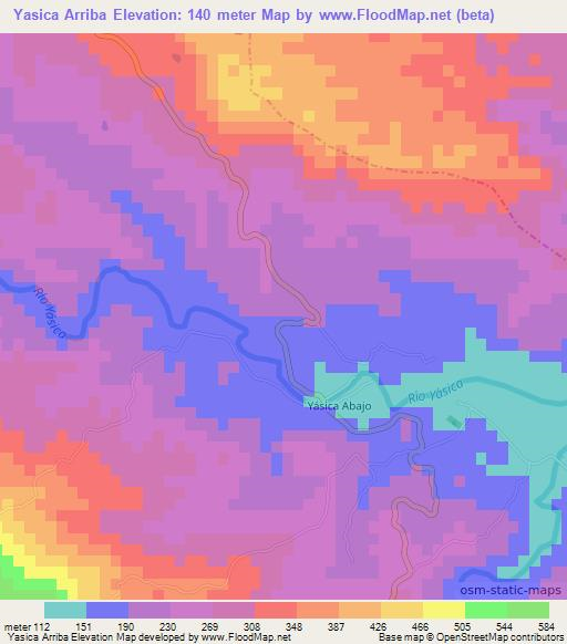 Yasica Arriba,Dominican Republic Elevation Map