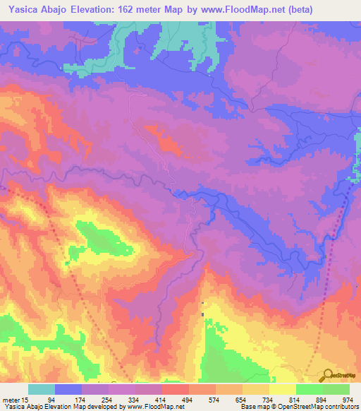 Yasica Abajo,Dominican Republic Elevation Map