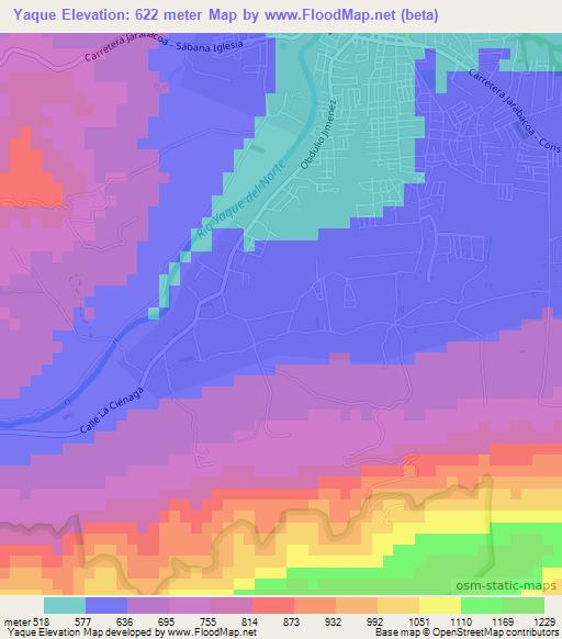 Yaque,Dominican Republic Elevation Map