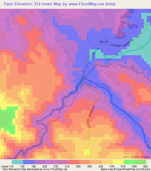 Yami,Dominican Republic Elevation Map