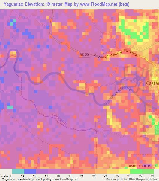 Yaguarizo,Dominican Republic Elevation Map